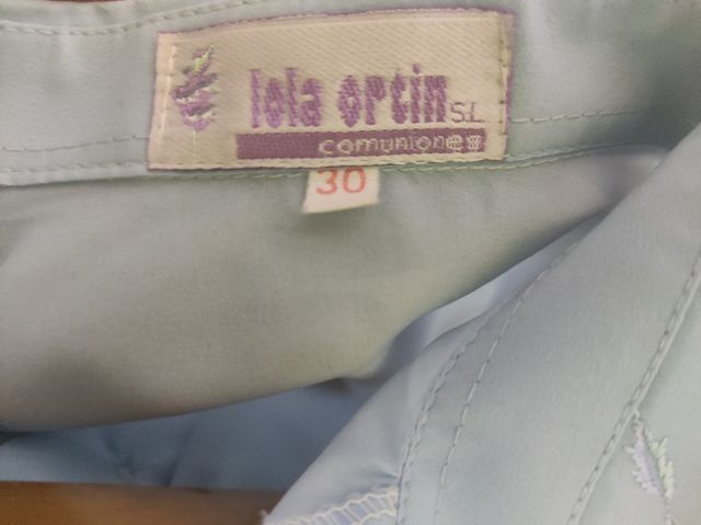 Camisa comunión azul clarito