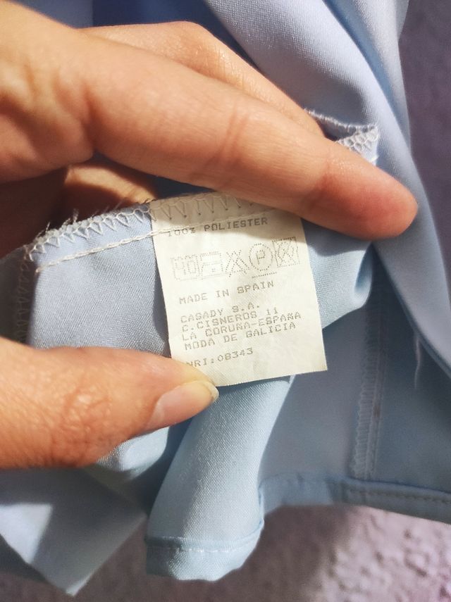 Camisa comunión azul clarito