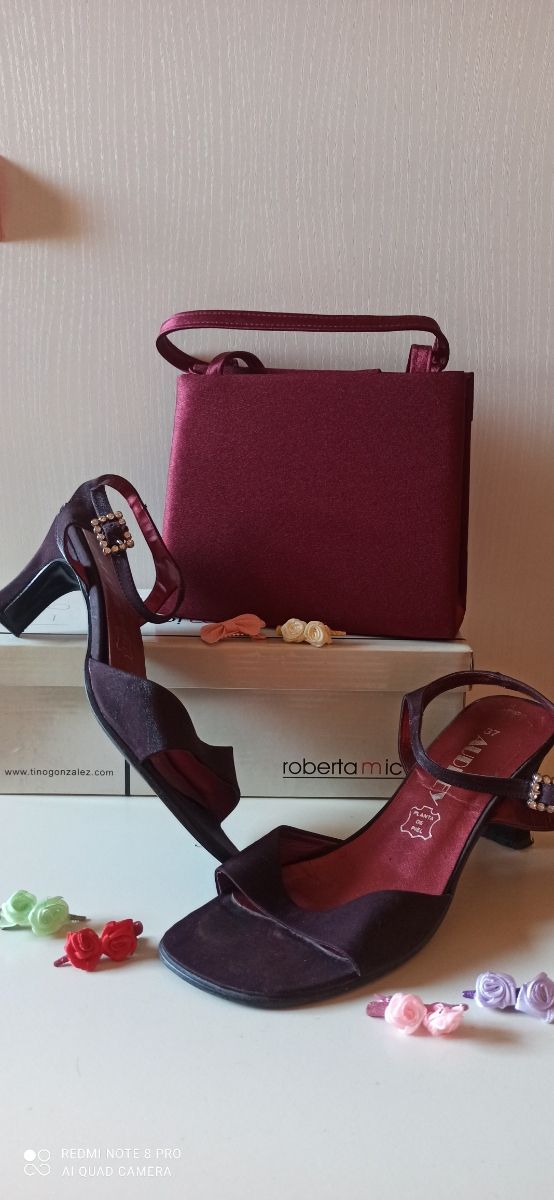 Conjunto para boda bolso y zapatos