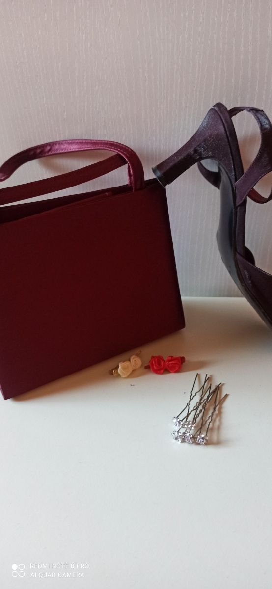 Conjunto para boda bolso y zapatos