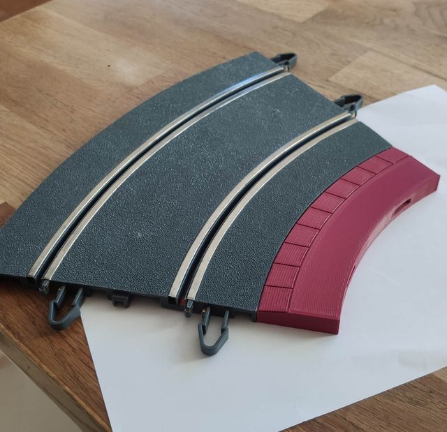 Scalextric bordes pianos 3d pista gris