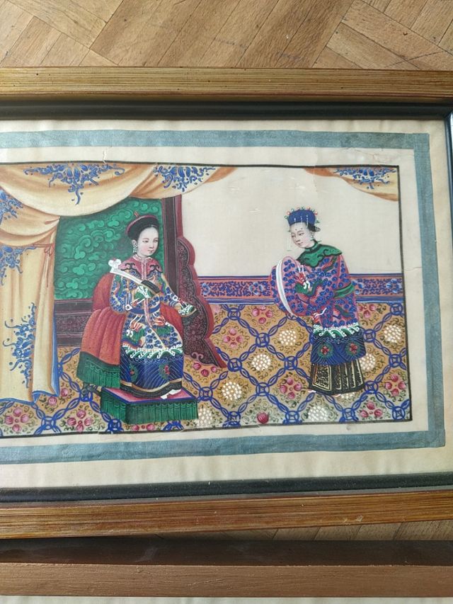 pareja cuadros papel de arroz