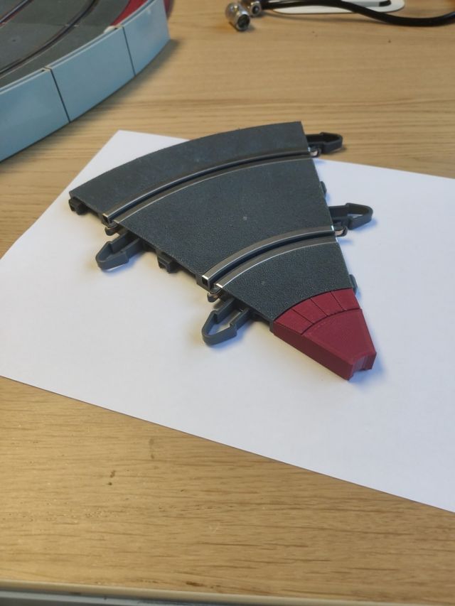 Scalextric bordes pianos 3d curva interior