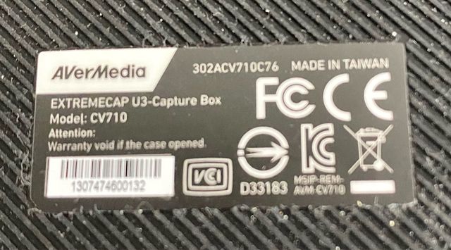 Avermedia Extremecap U3  Capture Box Cv710