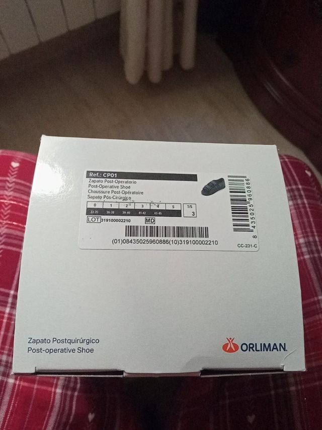 Zapato postquirurgico