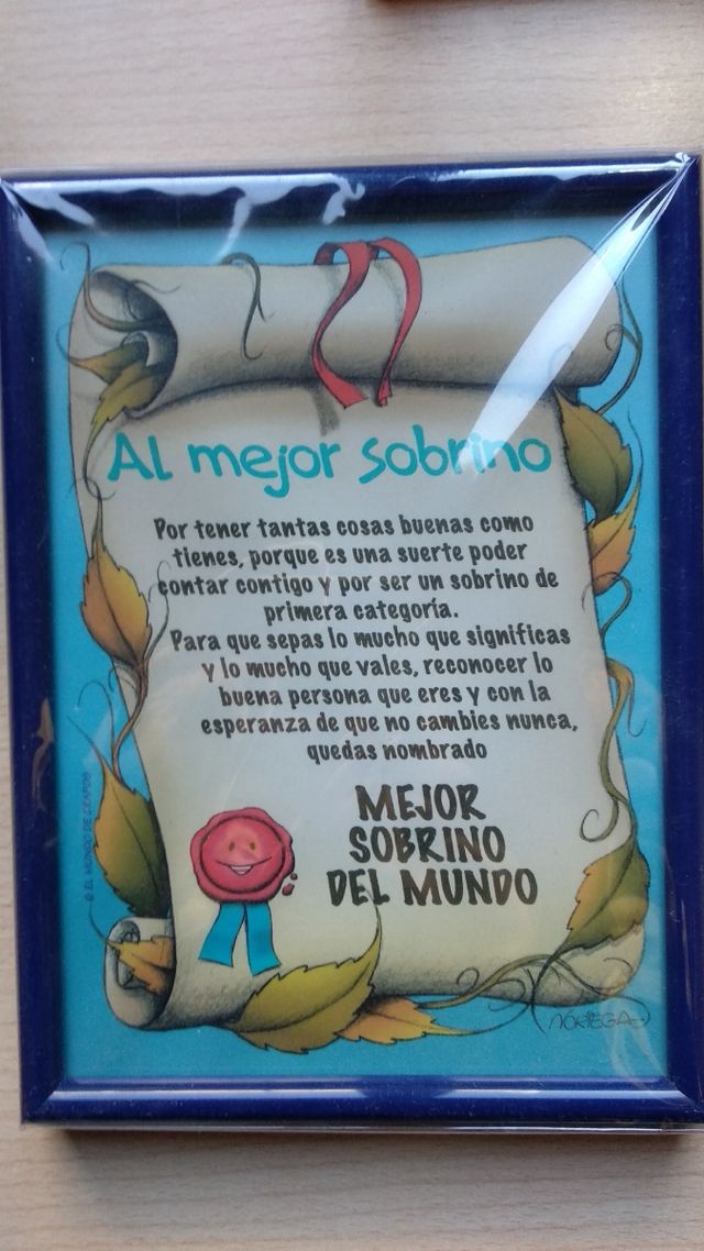 Regalo original "Al mejor sobrino del mundo"
