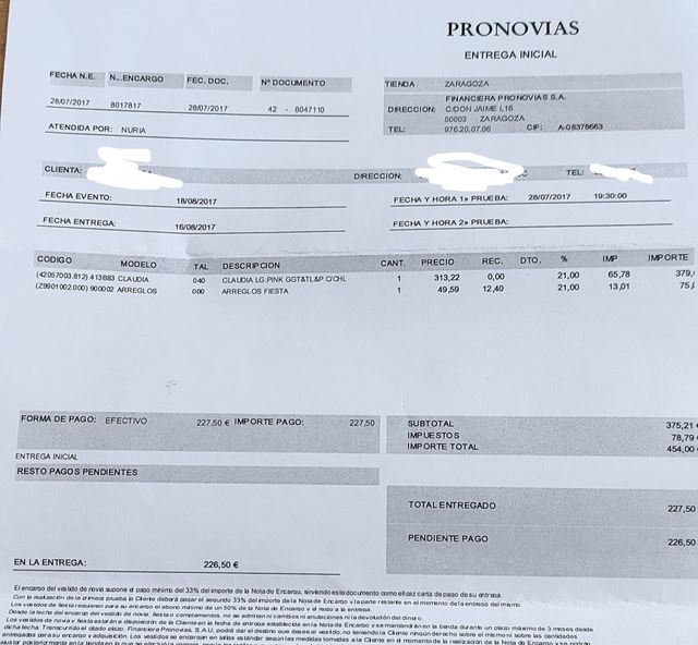 VESTIDO PRONOVIAS MODELO CLAUDIA