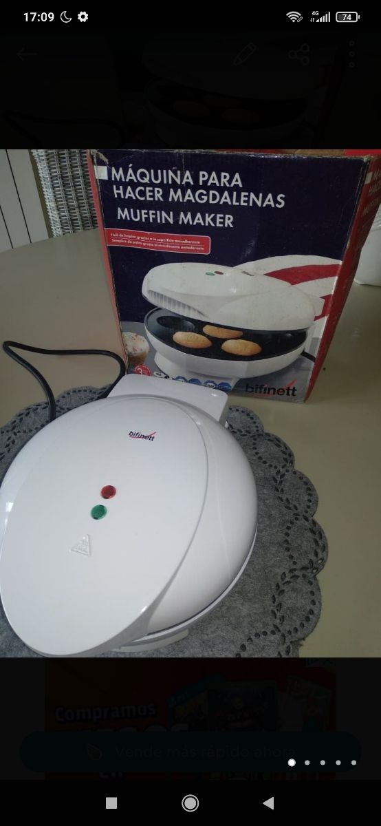 Máquina para hacer mini magdalenas/muffins.