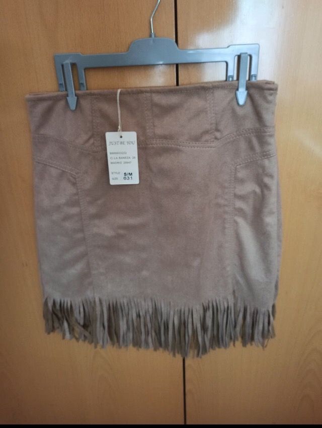 Falda de piel de melocotón 