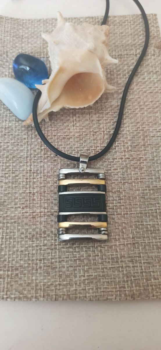 Collar acero y caucho