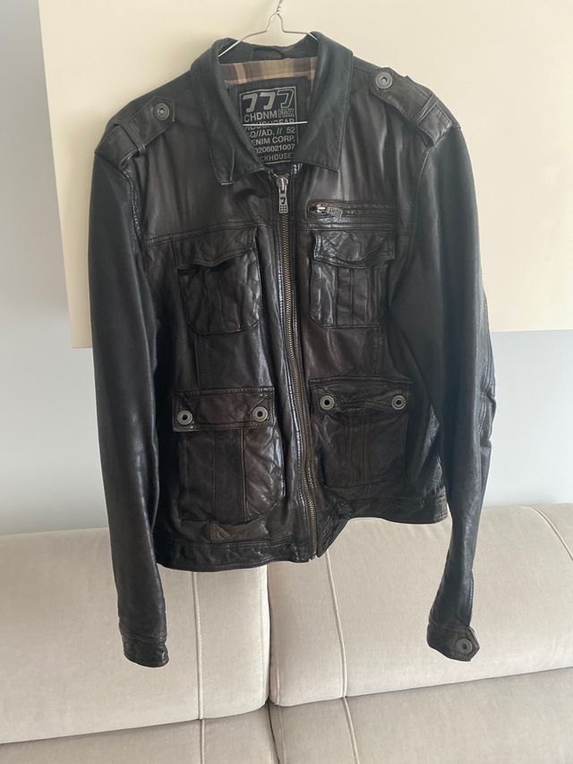 Cazadora de piel hombre 