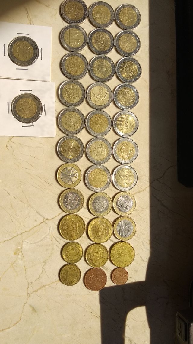 Monedas Euro colección países conmemorativas