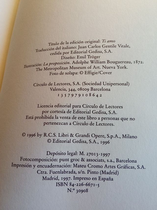 TE AMO . FRANCESCO ALBERONI