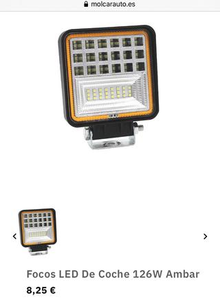 Focos LED De Coche 126W Ambar