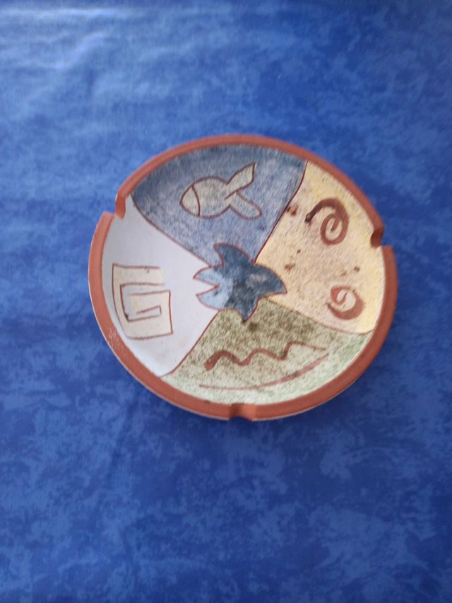 conjunto ceramica artesanal motivos marinos