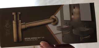 Sifón de grifo de baño bronce / oro viejo antiguo de segunda mano por