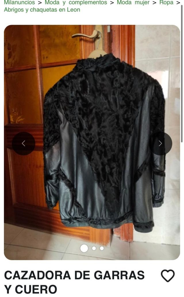 chaquetón piel y garras