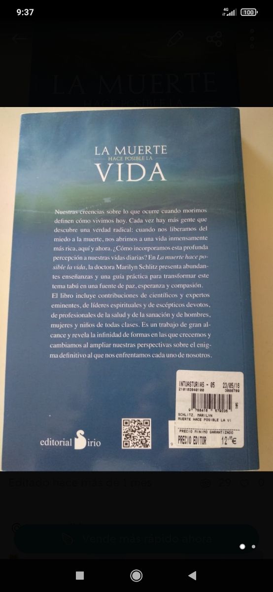 Libro" La Muerte hace posible la vida".