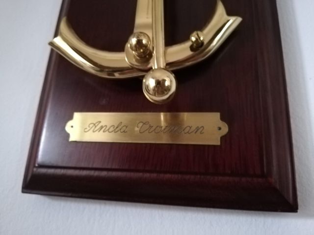 Cuadro marino ancla Crotman y timon .