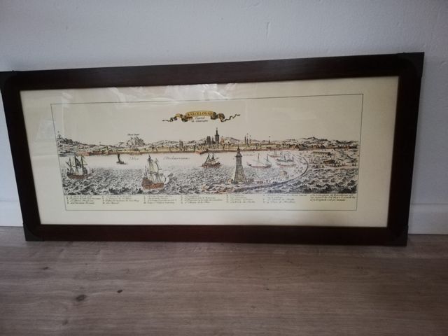 Cuadro marino puerto Barcelona