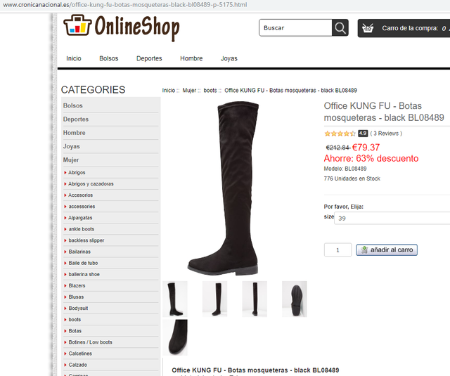 Botas Office nuevas chica 39