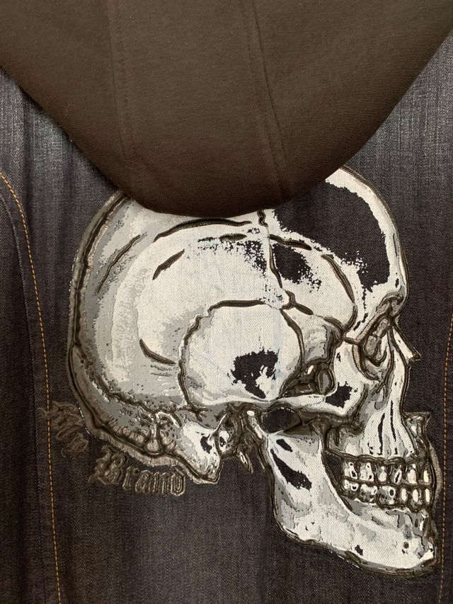 Cazadora vaquera mixta con mangas de abrigo