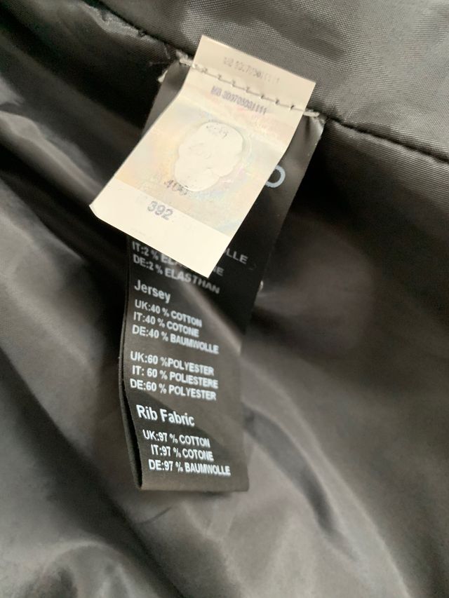 Cazadora vaquera mixta con mangas de abrigo