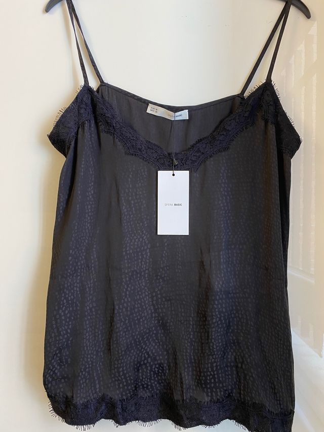 Top lencero negro. NUEVA