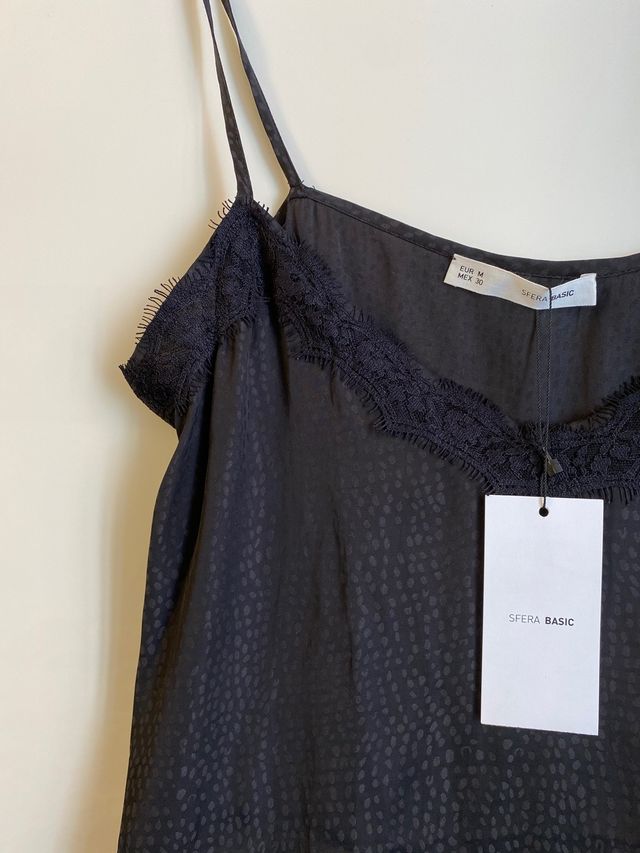 Top lencero negro. NUEVA