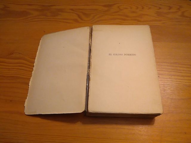 Libro antiguo "El coloso dormido"