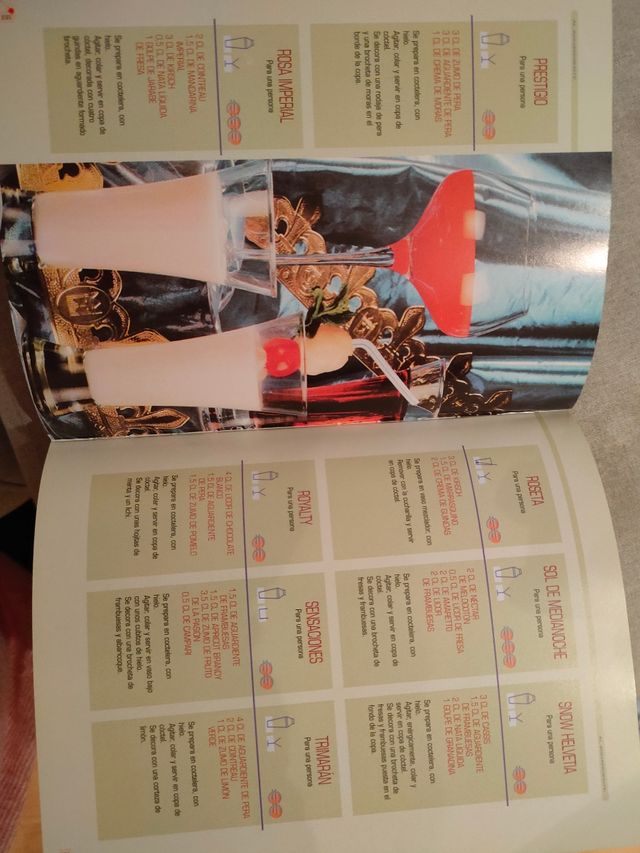 Libro de recetas de cócteles