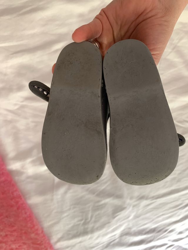 Scarpe Merceditas in tela grigia