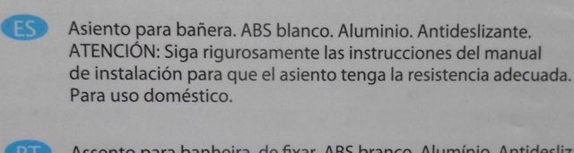 ASIENTO PARA LA BAÑERA NUEVA EMBALADA