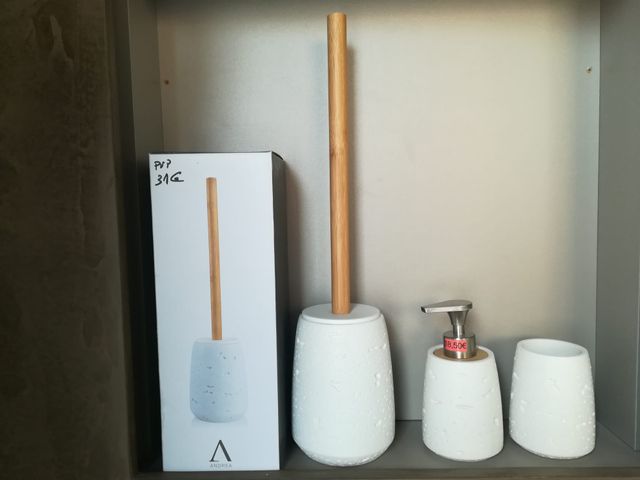 SET DA BAGNO 3 PEZZI EFFETTO CEMENTO