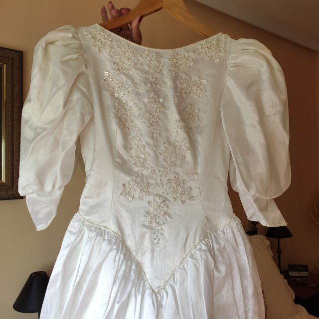 Vestido de novia de seda salvaje - Talla S