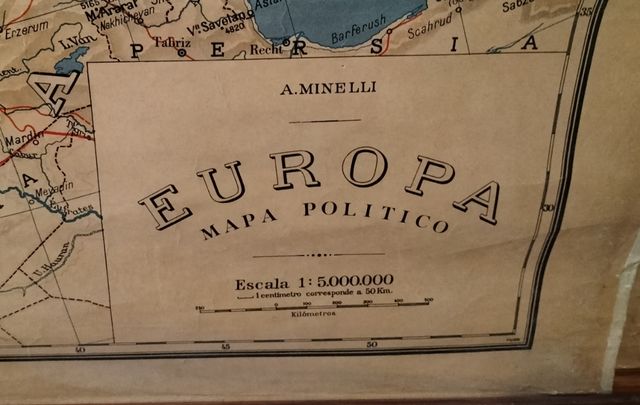 MAPAS ESCOLARES ENTELADOS década de los 40