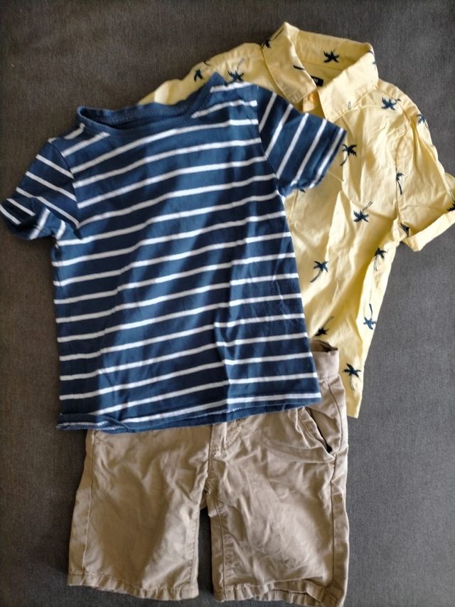 Set maglietta e camicia corta e pantaloncini