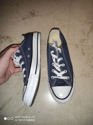CONVERSE BAJAS AZUL MARINO 36.5 de segunda mano por 30 EUR en Albacete en  WALLAPOP