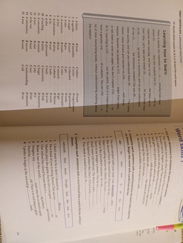 English grammar and vocabulary