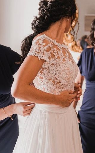 Vestido Novia Pronovias 2 piezas de segunda mano por 500 EUR en Cádiz en  WALLAPOP