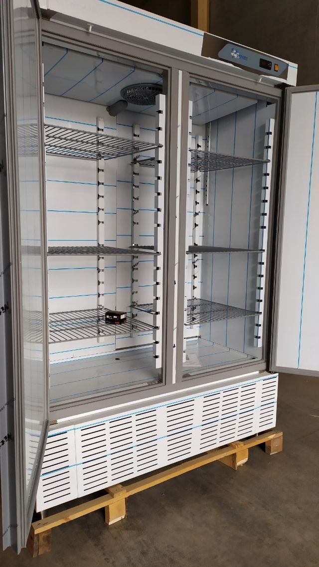 armario de refrigeración de 2 puertas acero inox