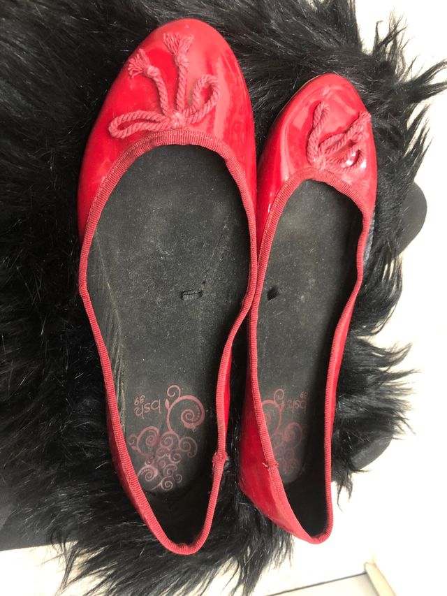 Bailarina charol rojo talla 39