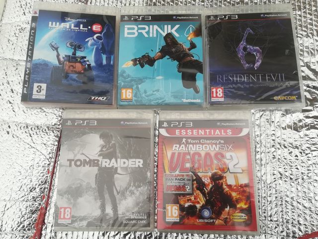 Juegos ps3 Resident Evil Tomb Raider Brink Wall E
