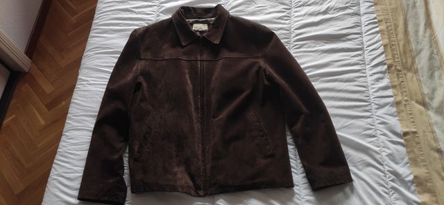 Cazadora de piel de ante nueva talla M/L