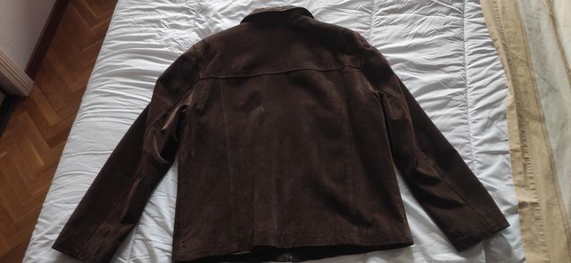 Cazadora de piel de ante nueva talla M/L