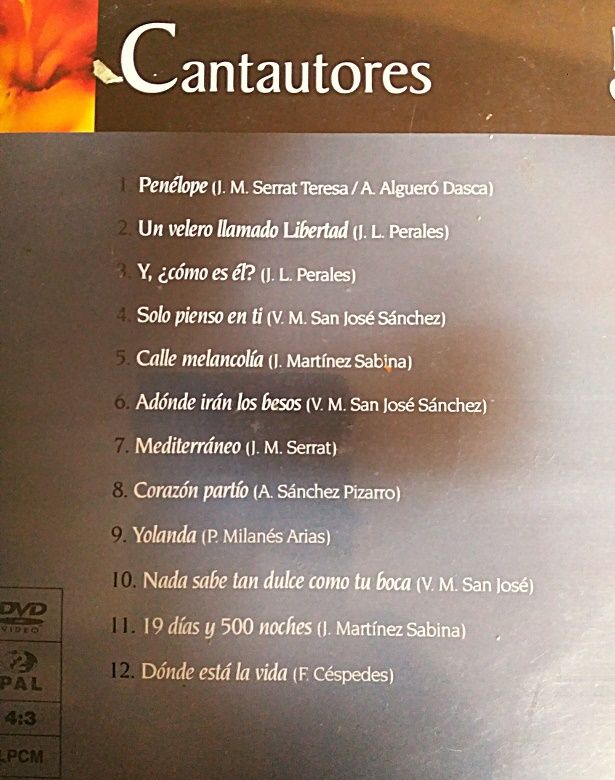 DVD KARAOKE PIONNER N 5 CANTAUTORES