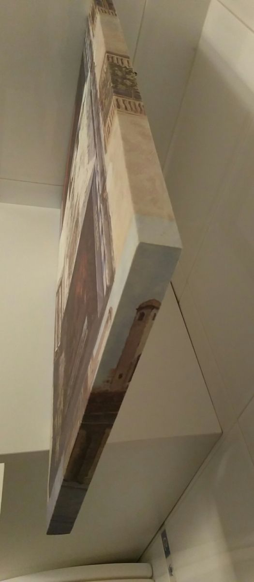 Lienzo tela abstracto taberna en tonos azules