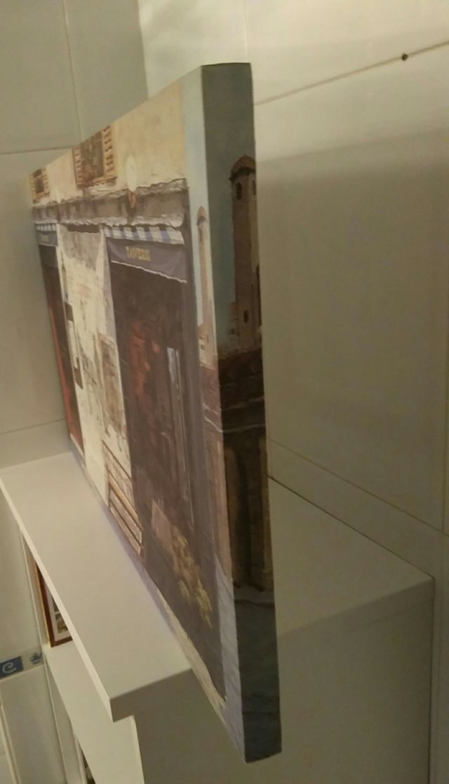 Lienzo tela abstracto taberna en tonos azules