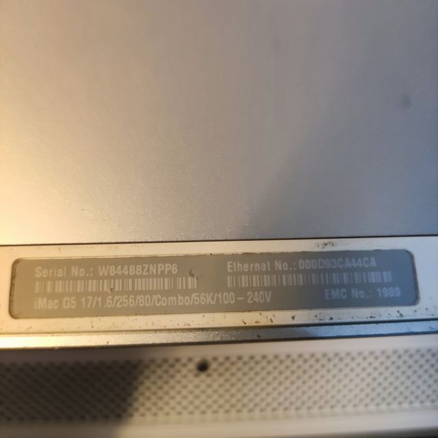 imac 17. G5 para piezas