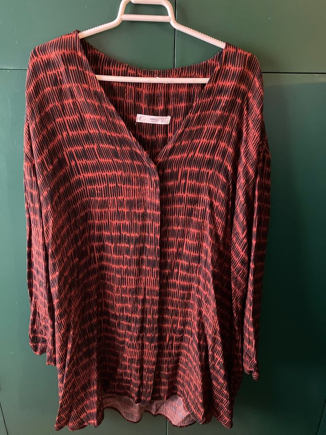 Vestido camisa larga Mango